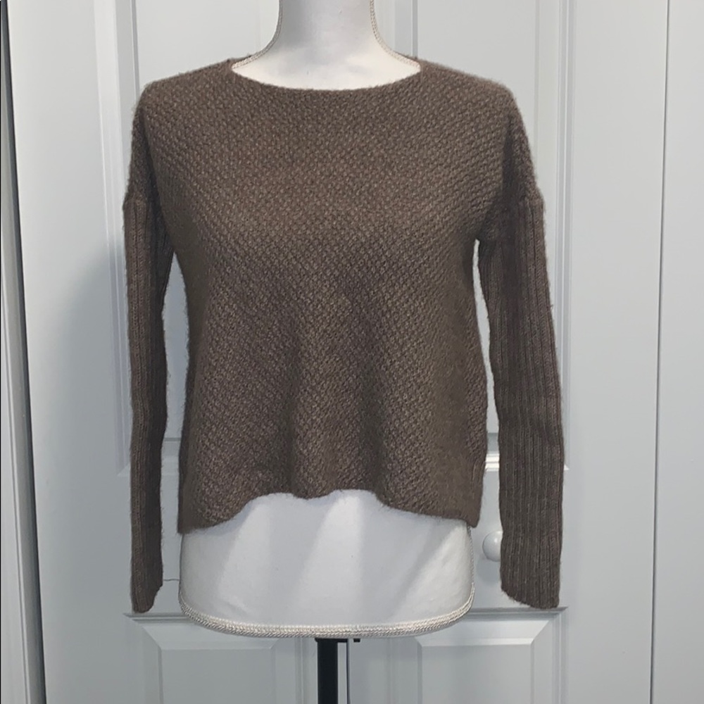 Eileen Fisher Alpaca Silk Petite Brown Sweater